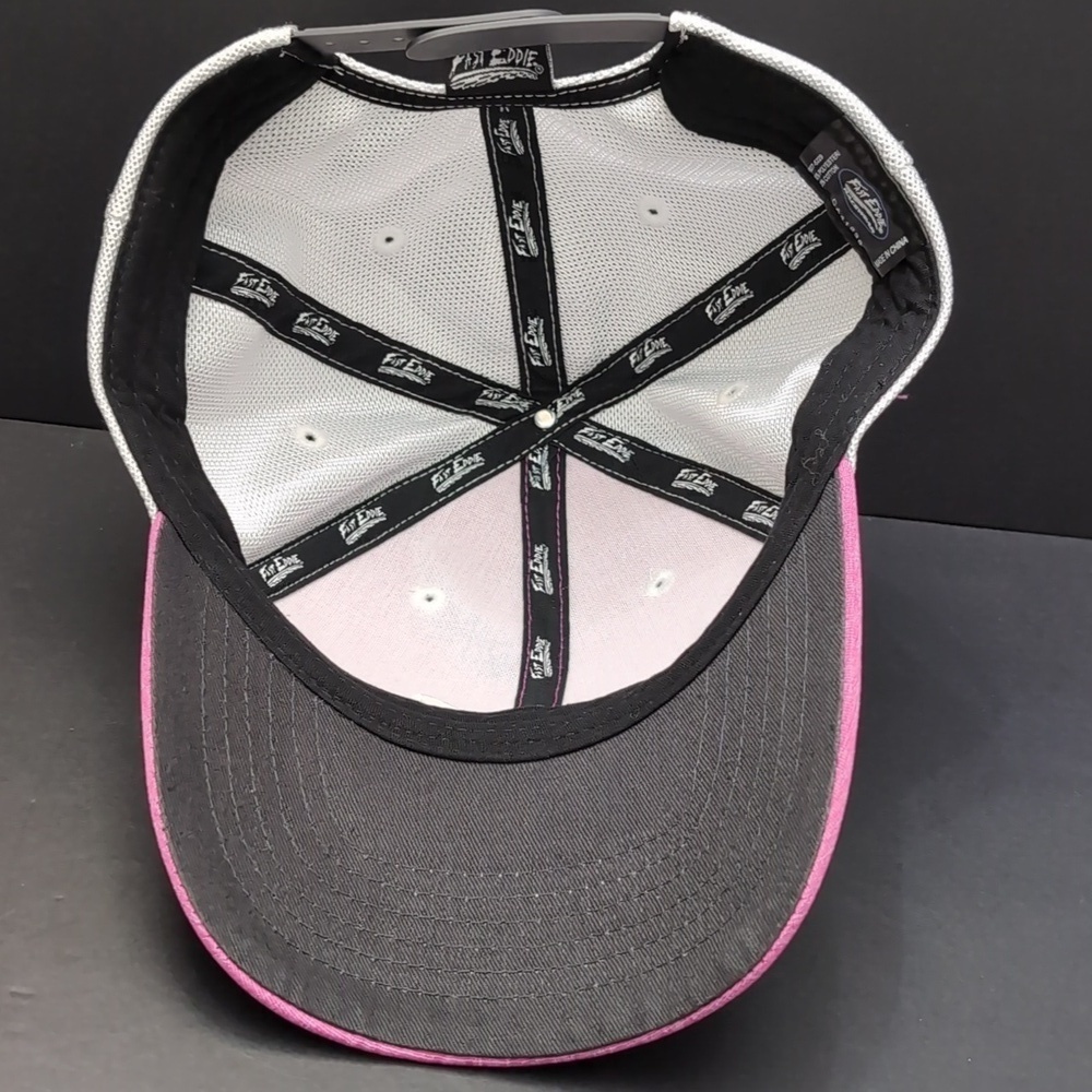 Fast Eddie, Corvette Woman's Pink/White Mesh, Snapback Hat. - Picture 6 of 8